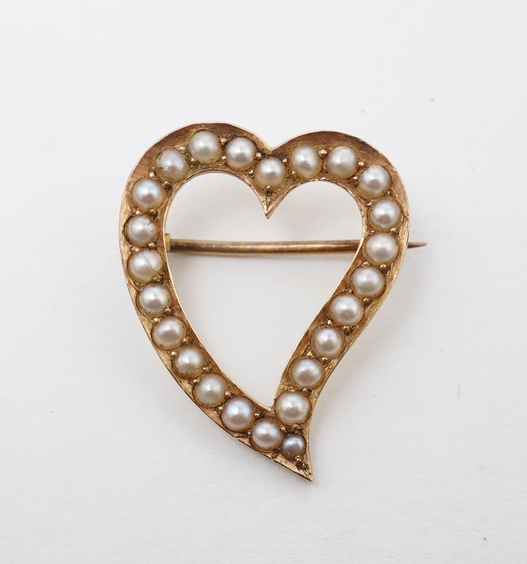 An Edwardian seed pearl brooch, early 20th century
